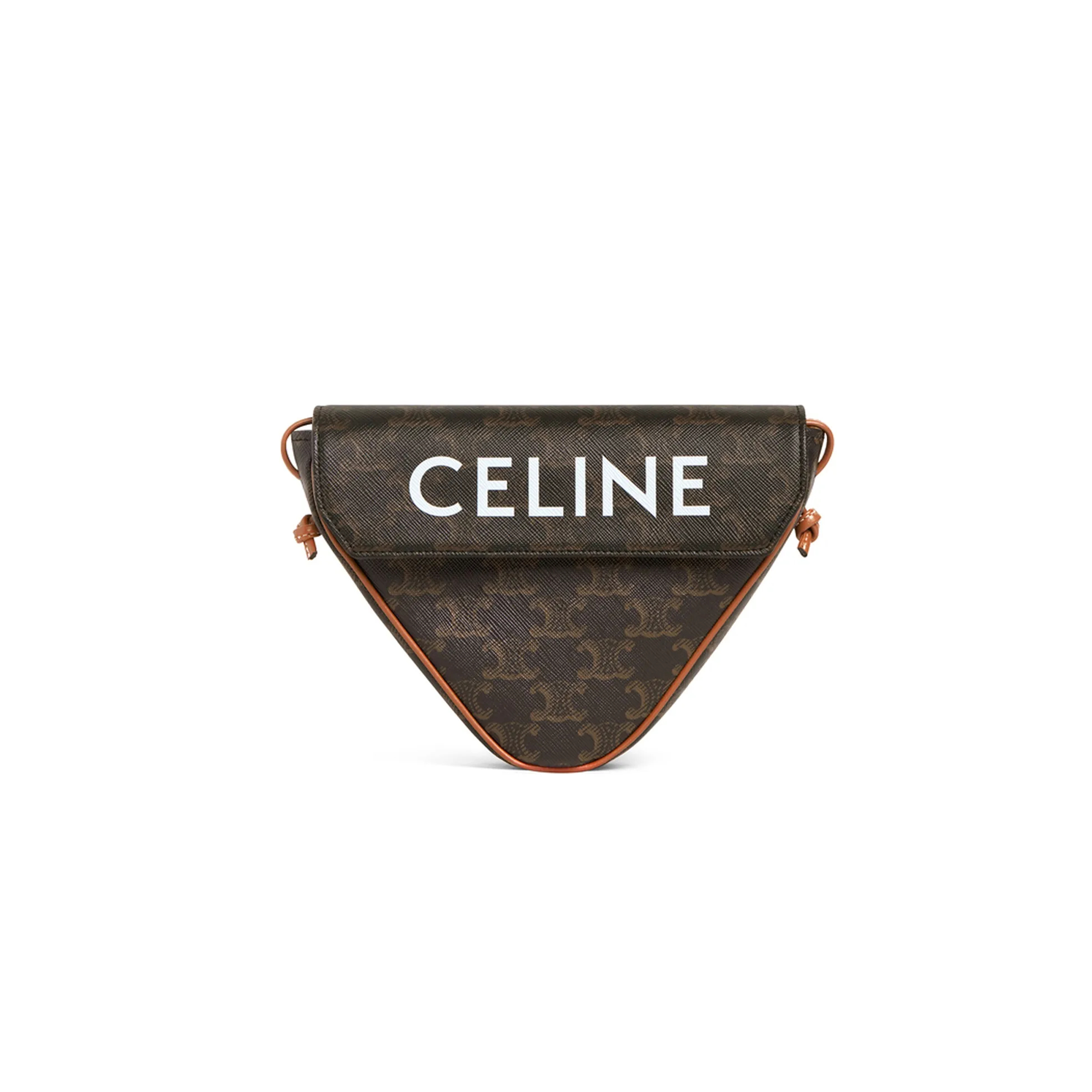 CELINE CROSSBODY BAG IN TRIOMPHE CANVAS AND CALFSKIN 195902BZK.04LI (21*15*4cm)